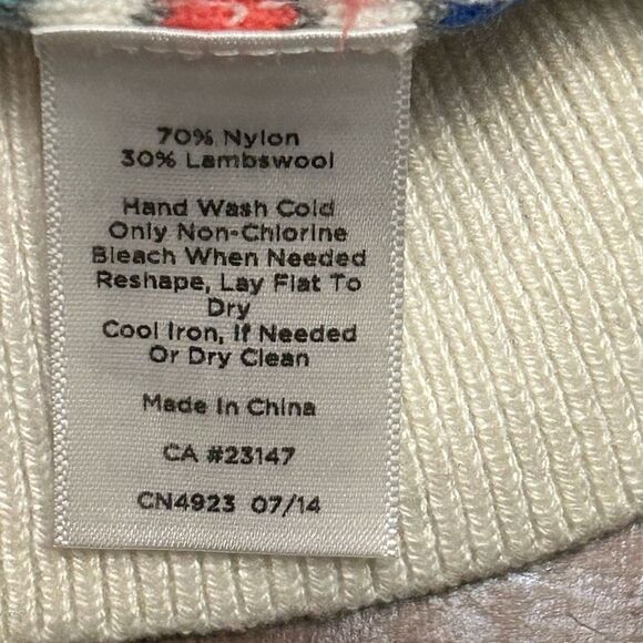 Talbots women’s colored striped lambswool blend sweater in small petite - Picture 4 of 6